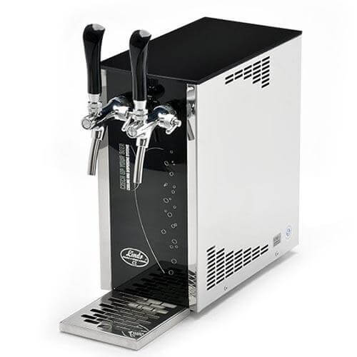 The Beverage Cooling Company - Lindr 25/K Exclusive Double Tap portable wine cooler (Front)